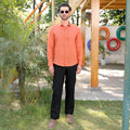 Men’s 100% Linen Solid Casual Shirt – Premium Breathable Summer Wear