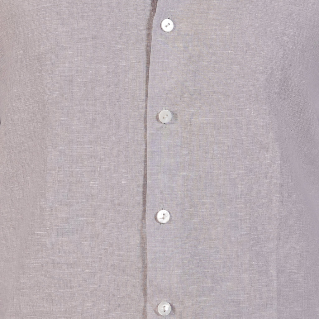 Men’s Premium Linen Solid Shirt – Light Lavender