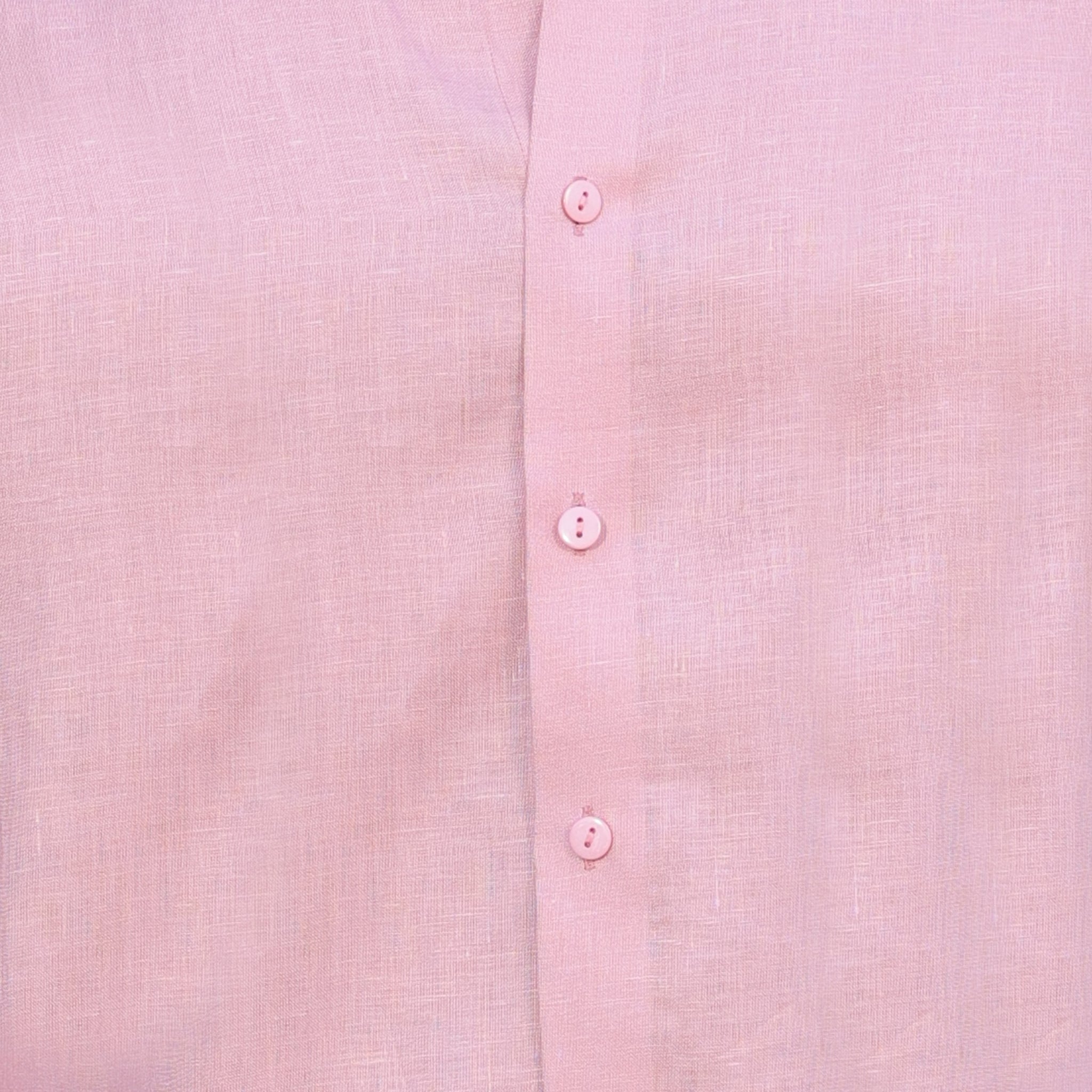 Men’s 100% Pure Linen Solid Shirt – Blush Pink