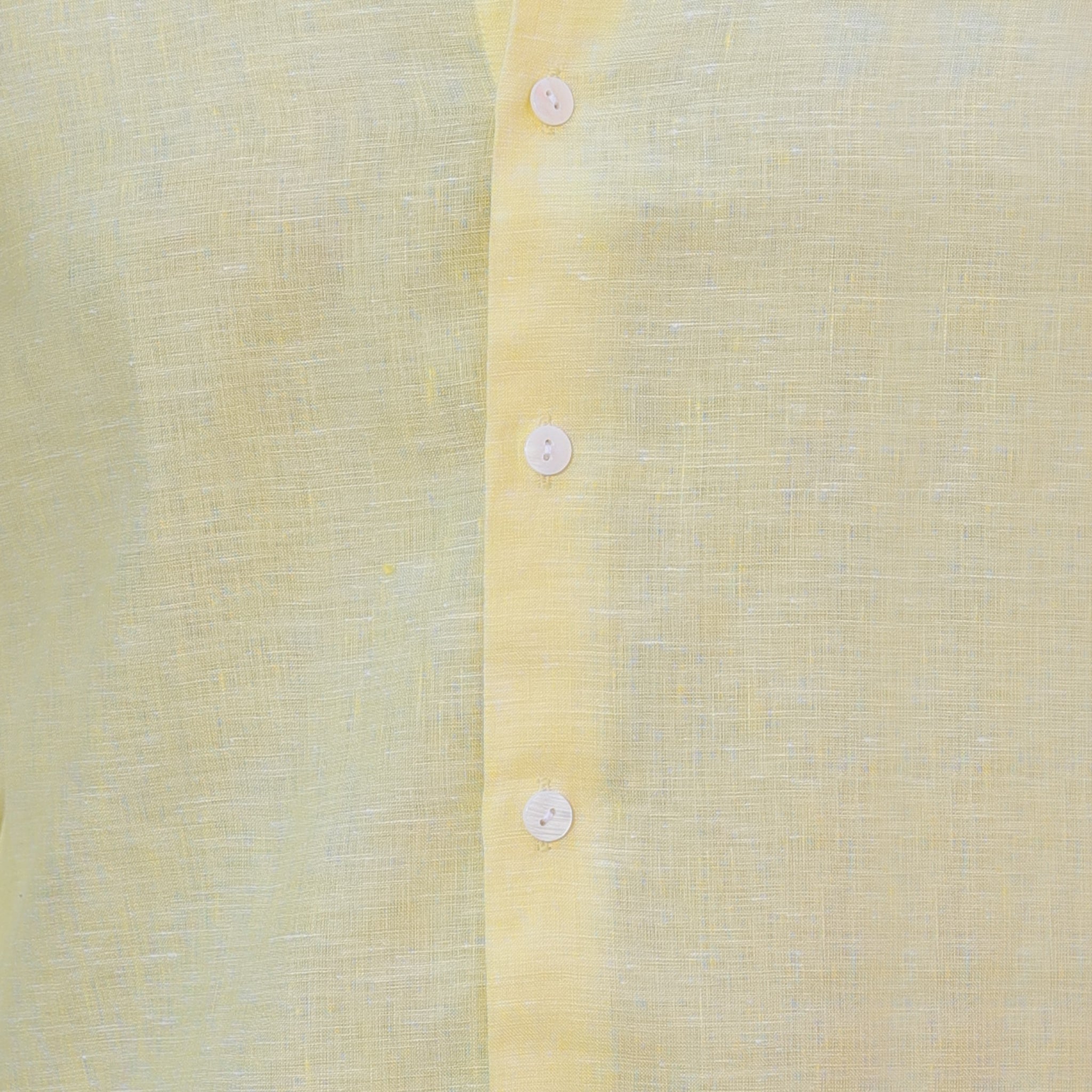 Men’s 100% Pure Linen Solid Shirt – Pastel Yellow