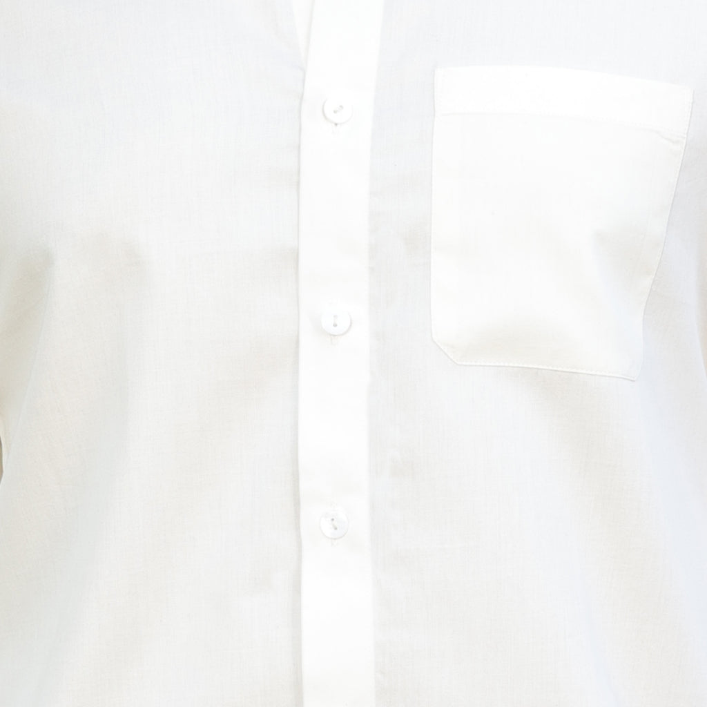 Men’s 100% Pure cotton satin Solid Shirt – Ivory