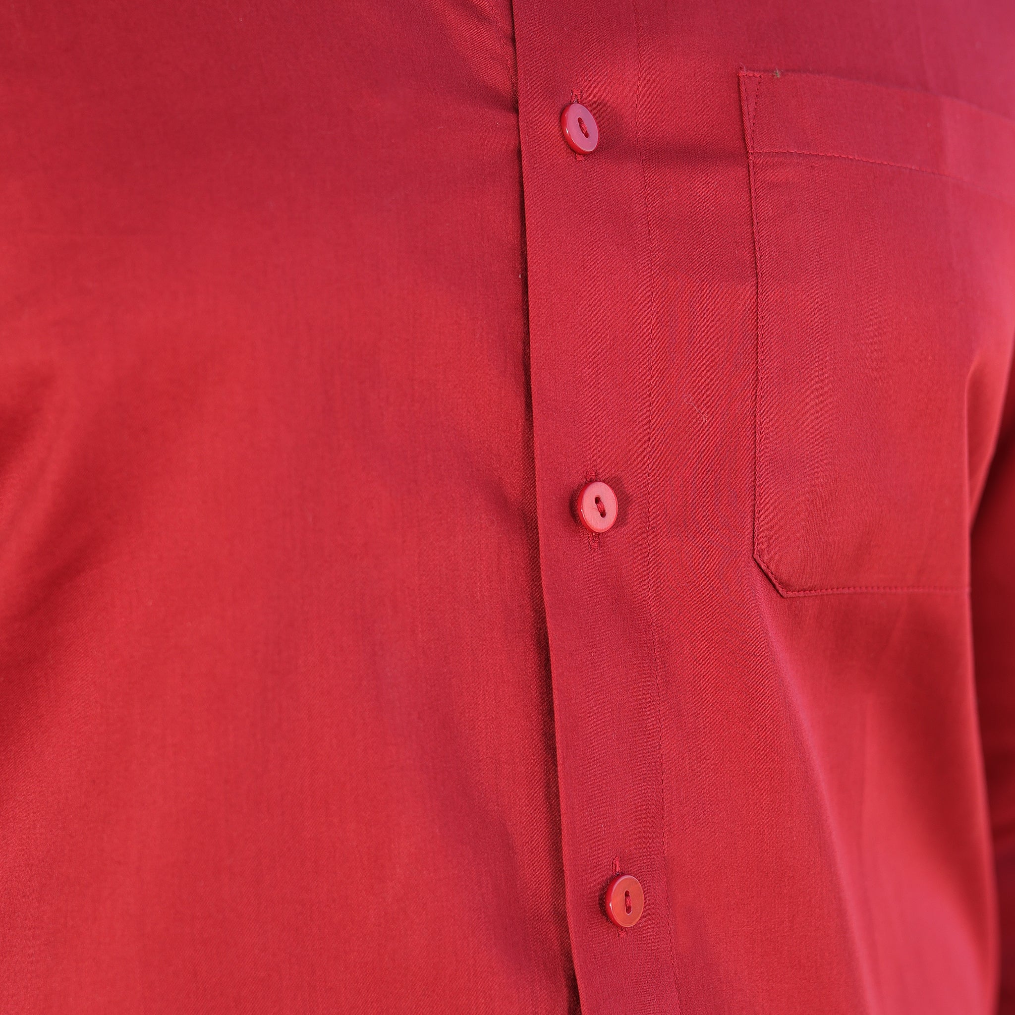 Men’s 100% Pure satin cotton Solid Shirt – Classic Red