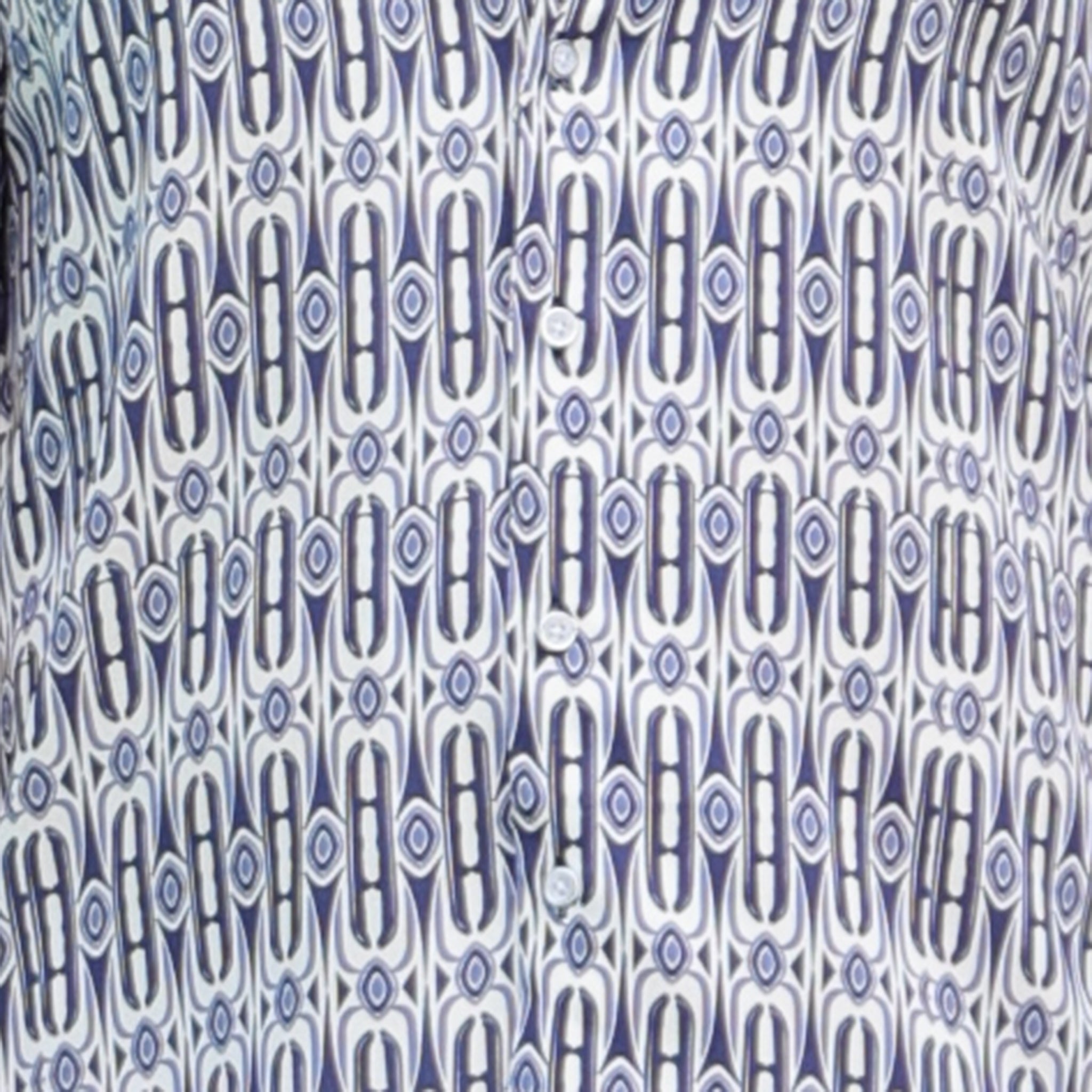 Men’s Abstract Printed Resort Shirt – Grey Casual Half Sleeve Shirt